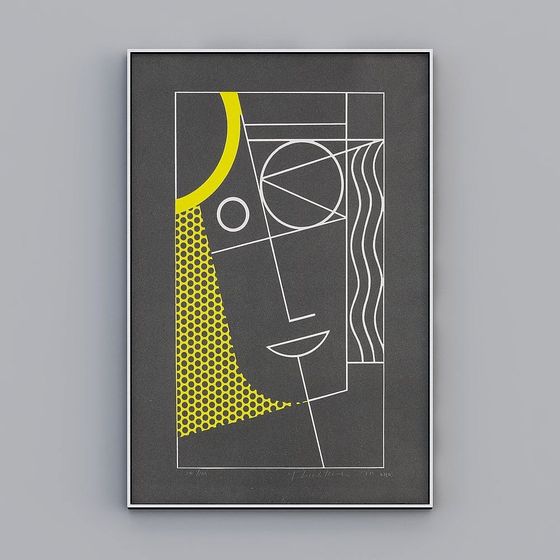 Abstract Veil 3D Model in Low-Polygon Design