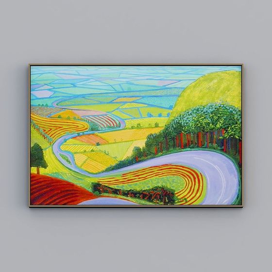 Rural Landscape Low Poly 3D model