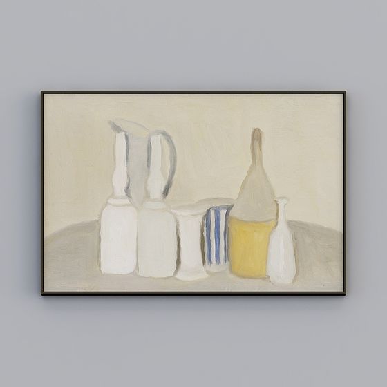 Elegant Low-Poly Still Life Bottles 3D model for Art Projects