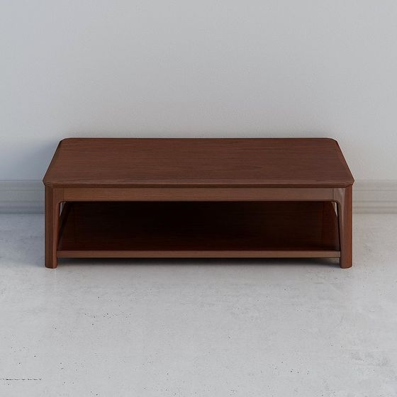 259長茶幾 現代實木胡桃木實木茶幾組合現代新中式小戶型客廳茶幾實木傢俱