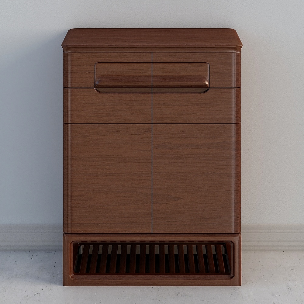 255 Shoe cabinets minimalist walnut wood door living room partit