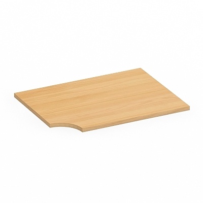 Curved Wooden Table 3D Model