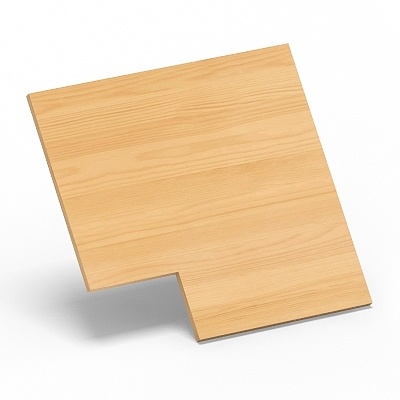 Chamfered inclined laminate-lower left (two knives)