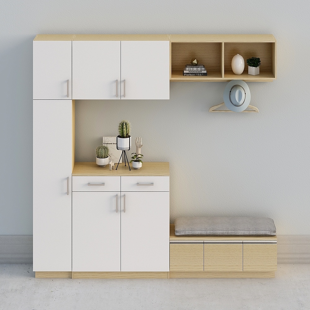 [custom made in the house]-modern simple white Nordic log cabine