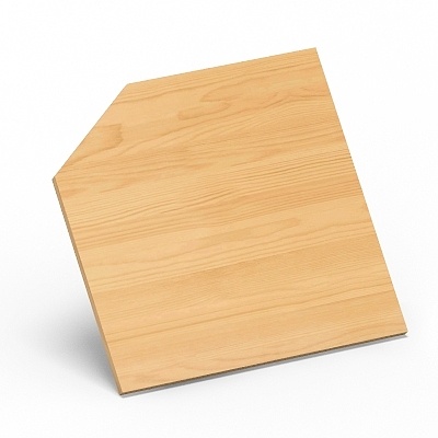 Chamfered inclined laminate-upper left (one knife)