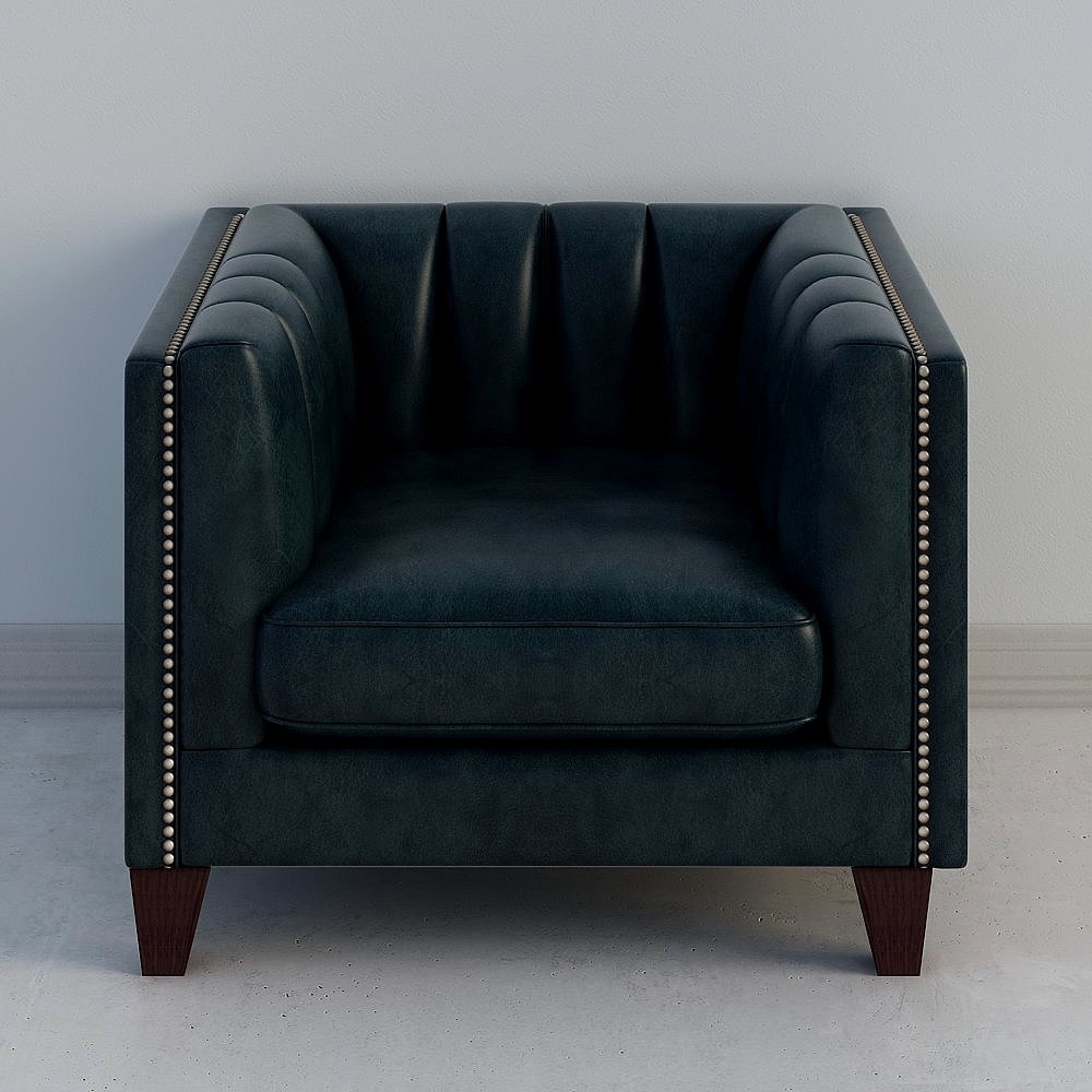 Eugene Art LUX Luxembourg dark blue single-seat sofa