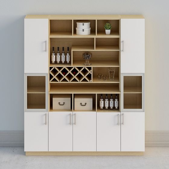 【풀 하우스에 사용자 정의】-일본 스타일 나무 현대 미니멀 쌀 주류 캐비닛 사이드보드