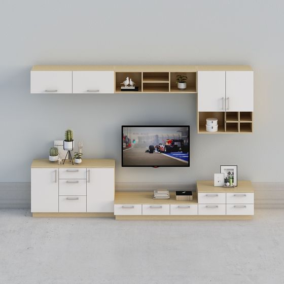 "Personalización de casa completa" - Gabinete de TV nórdico moderno