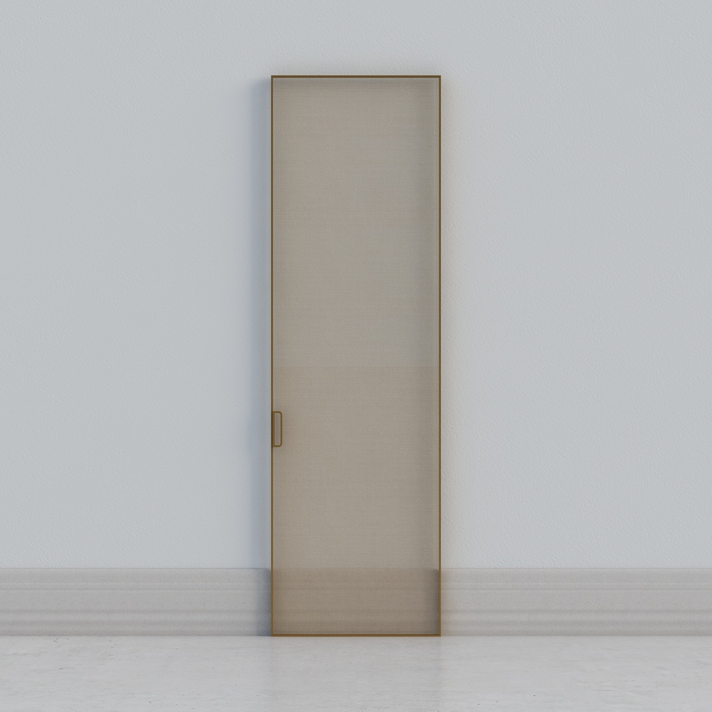 최소한의 어두운 유리문