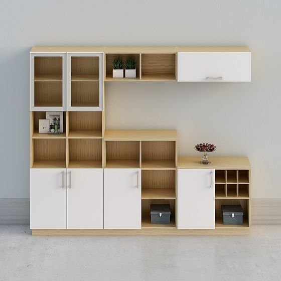 현대 백색 나무 북유럽 와인 장식장