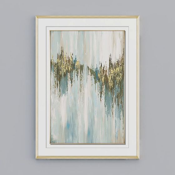 Flowing Light Abstract Painting 3D model