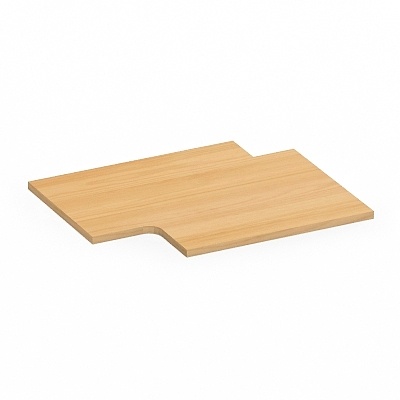 L-Shape Wooden Tray 3D model