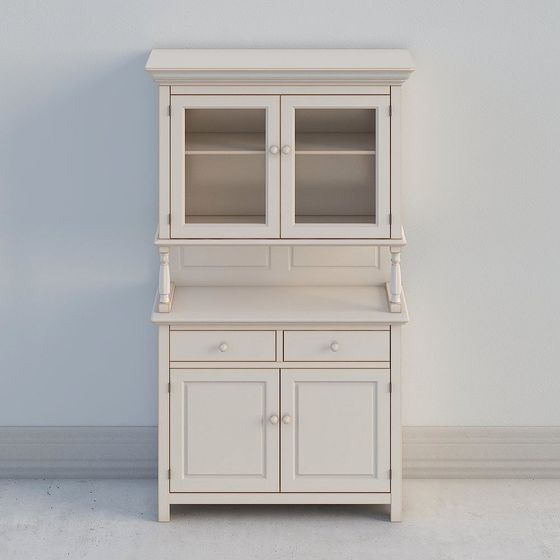 Charming Rustic Style Storage Cabinet 3D model