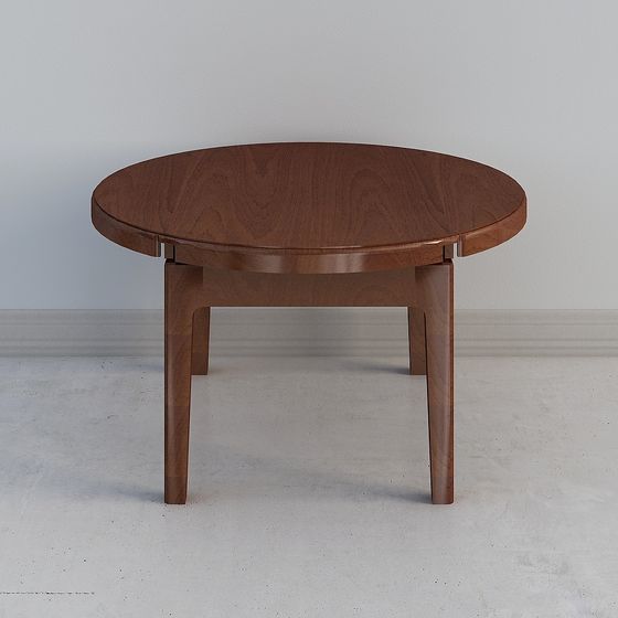 295 점프 테이블 둥근 호두 나무 식탁 - 긴 테이블을 식당에 배치