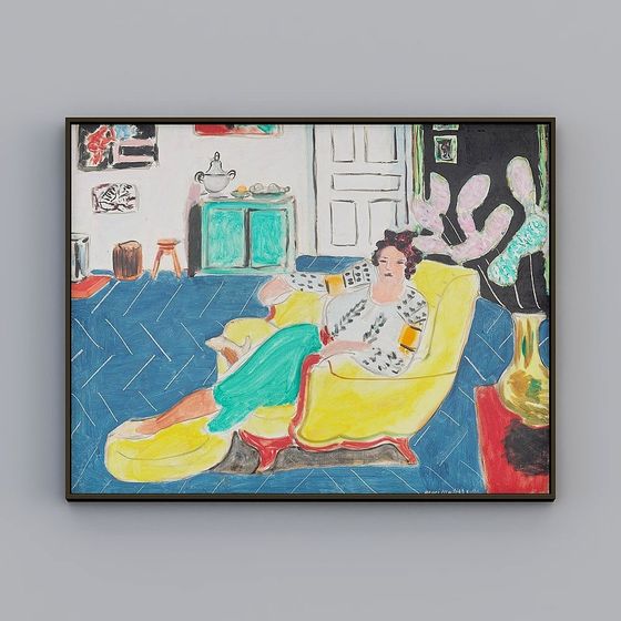 Colorful Afternoon in Living Room 3D model