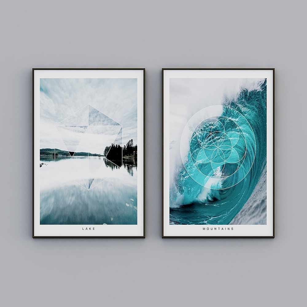 客廳裝飾畫沙發背景牆掛畫壁畫北歐三聯畫現代簡約餐廳臥室畫