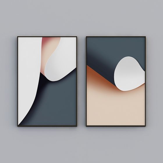 Abstract Frame 3D model - Modern Art Meets Geometry