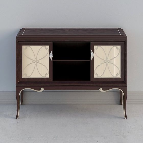 Stylish Vintage TV Cabinet 3D model