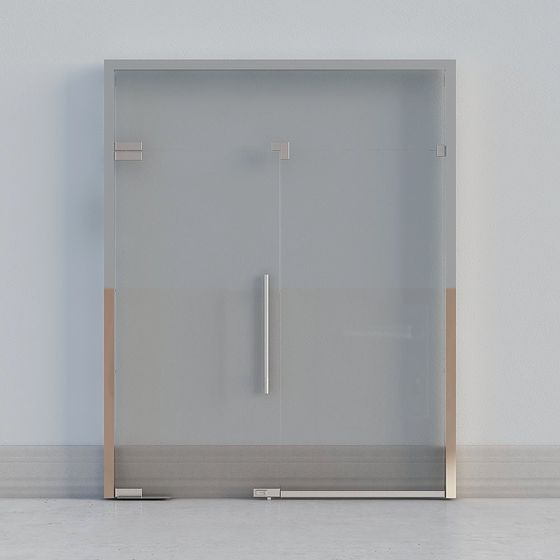 Modern Glass Door 3D model