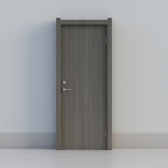 Minimalist Gray Wood Door 3D model
