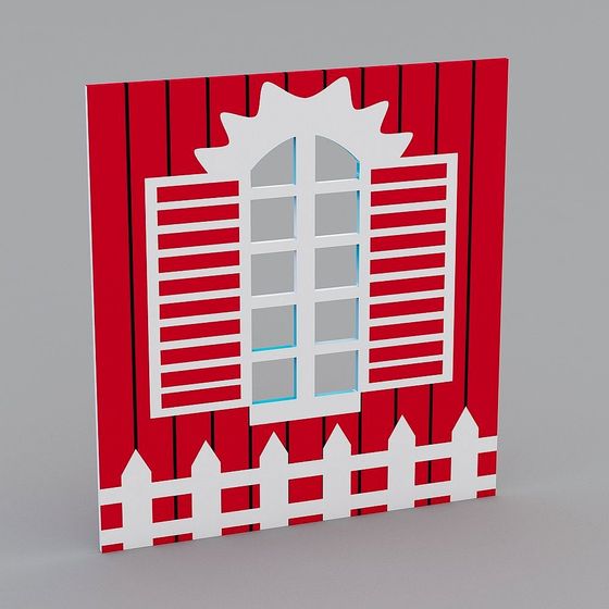 Elegant Low-Poly Retro-Modern 3D Model