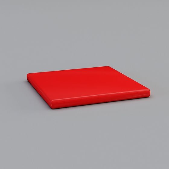 Red Cushion 3D model for Creative Use