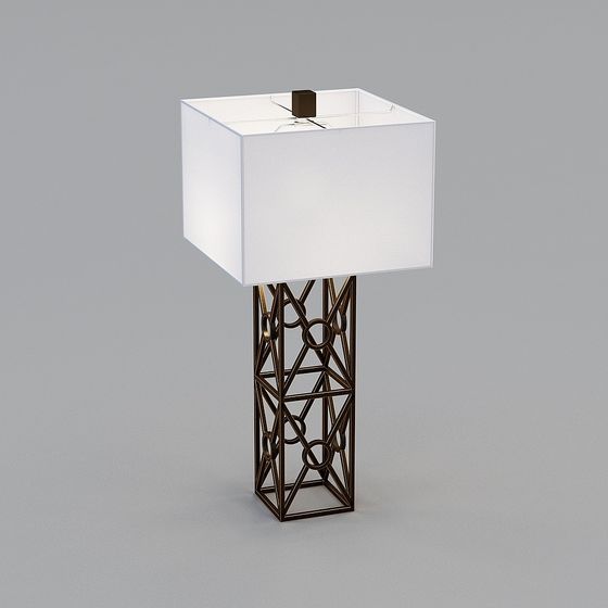 Geometric Elegance Table Lamp 3D model