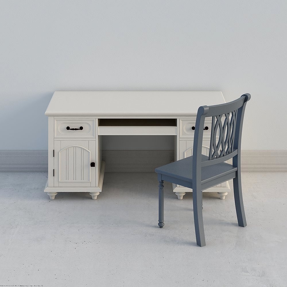 Scrivania in Legno Massello Americana