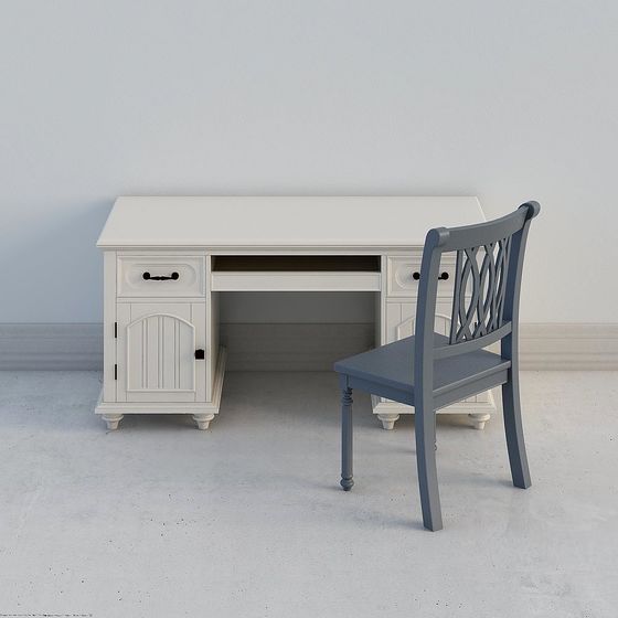 Scrivania in Legno Massello Americana