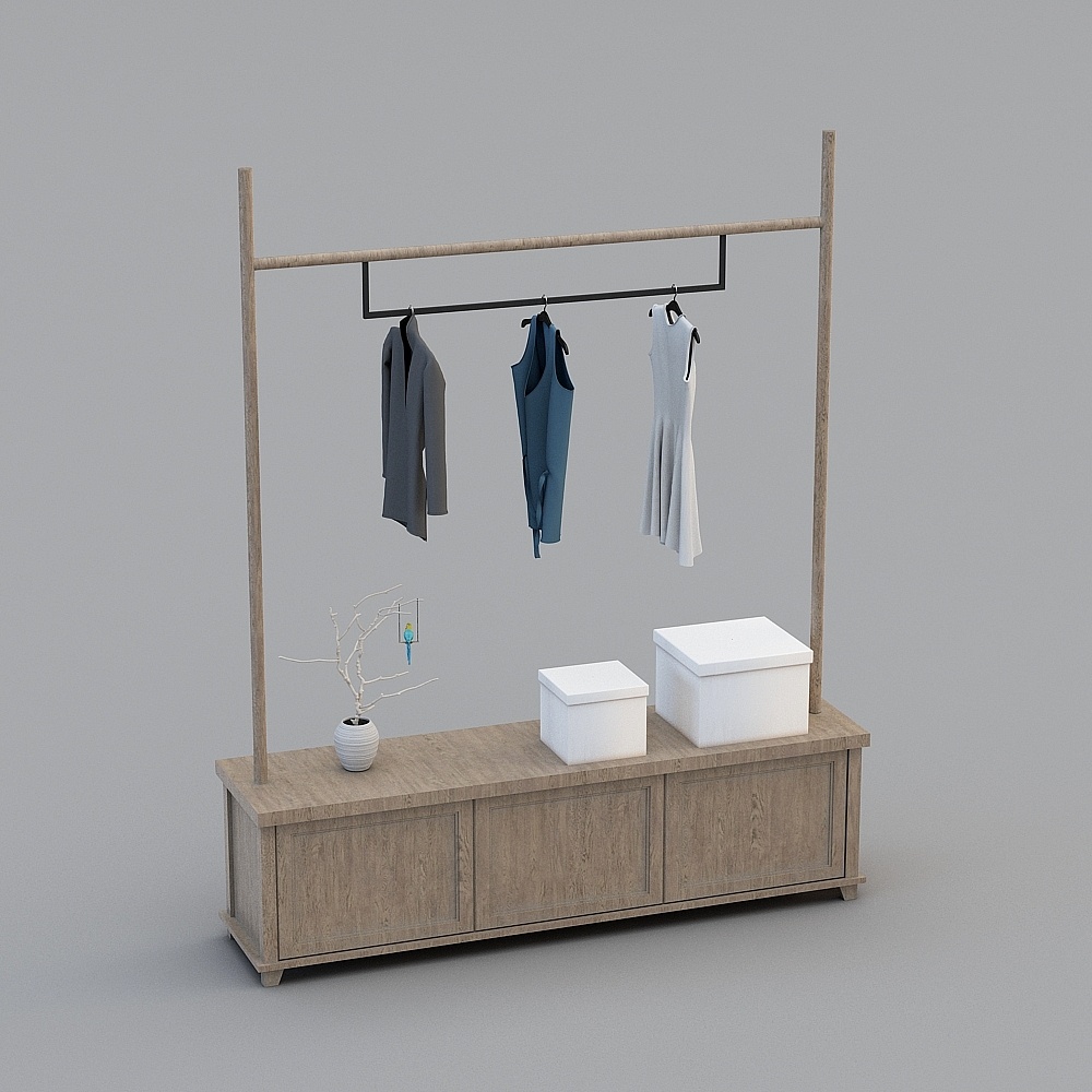 kujiale- Modello 3D di Tessuto Appeso in Legno Massello Cinese-03