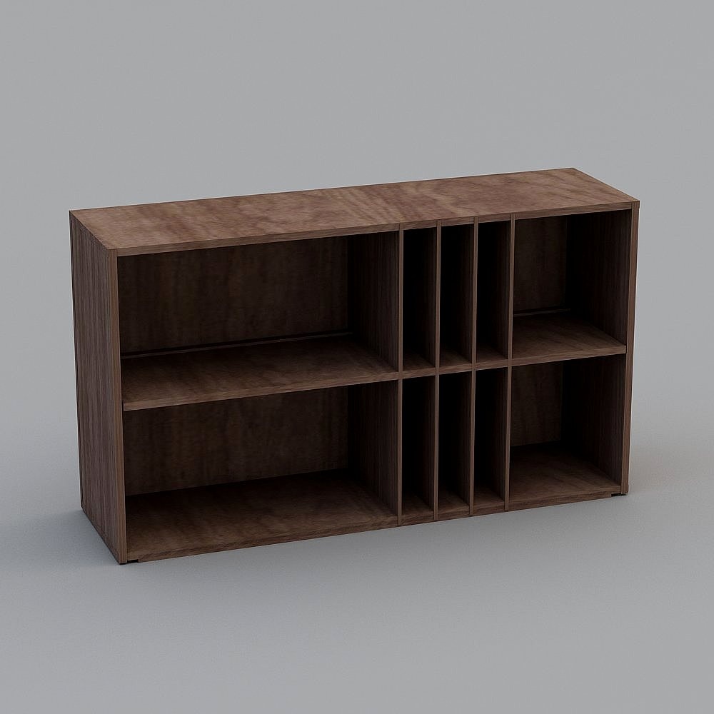 Stylish Minimalistic Bookshelf 3D model