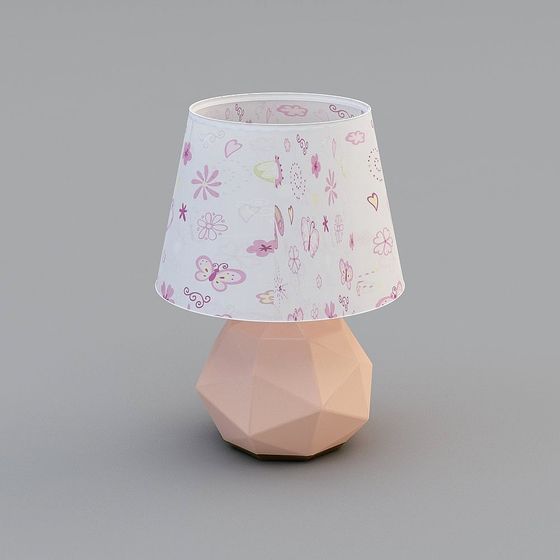 Charming Low Poly Table Lamp 3D model for Creative Spaces