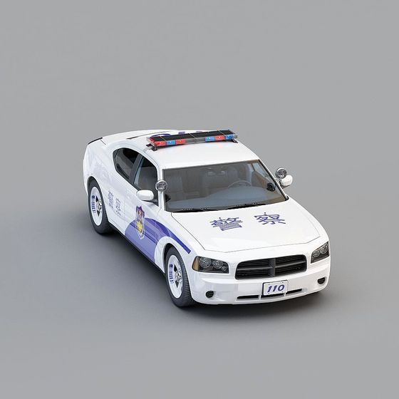 Low-Poly Police Car 3D model