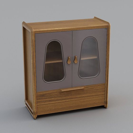 Sleek Storage Cabinet 3D model for Modern Interiors