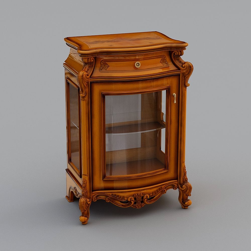 Retro Display Cabinet 3D model for Modern Projects