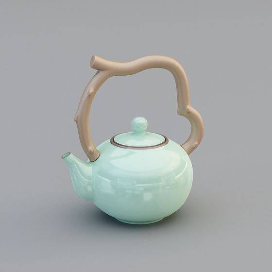 Elegant Qingci Teapot 3D model
