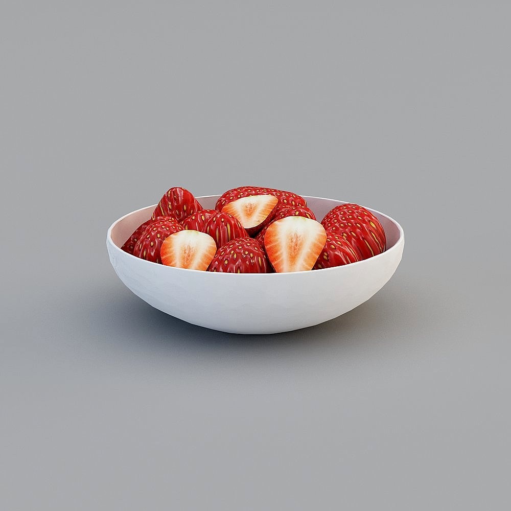 Vivid Strawberry Bowl 3D model