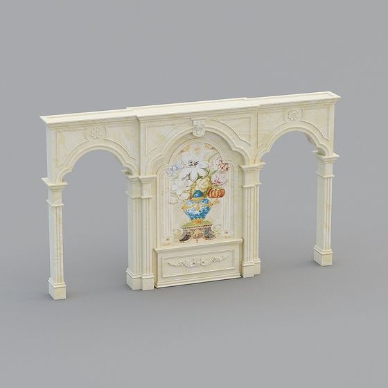 Lavish Ornate Wall Decor 3D model for Classic Interiors