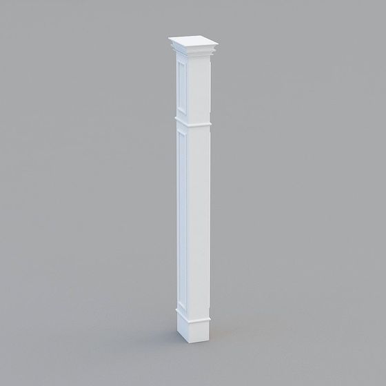Elegant Low-Polygon Column 3D Model Design