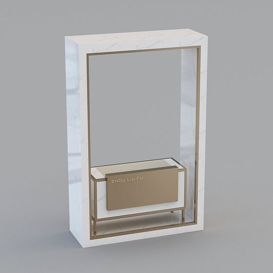 Marble Display Cabinet 3D model