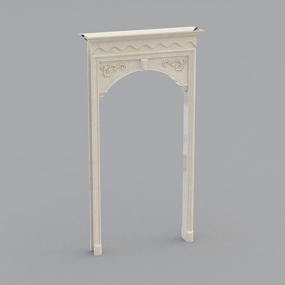 Elegant Arched Doorway 3D Model for Classic Interiors