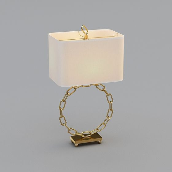 Elegant Vintage-Inspired Table Lamp 3D model
