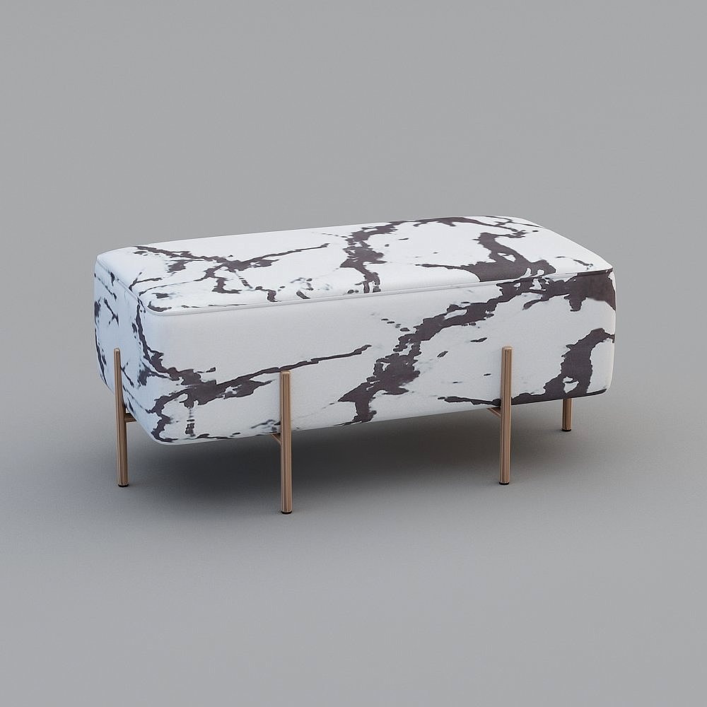 優梵藝術FIN北歐進門玄關布藝換鞋沙發長凳子臥室床尾凳簡約圓凳