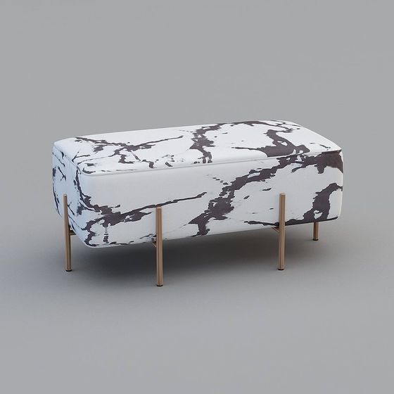 優梵藝術FIN北歐進門玄關布藝換鞋沙發長凳子臥室床尾凳簡約圓凳