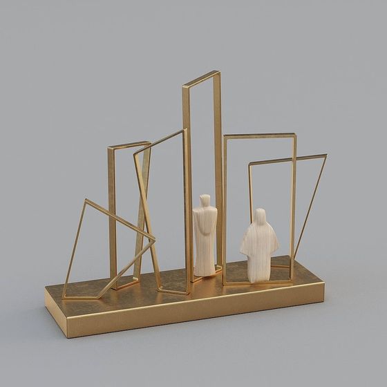 Abstract Geometric Sculpture 3D model