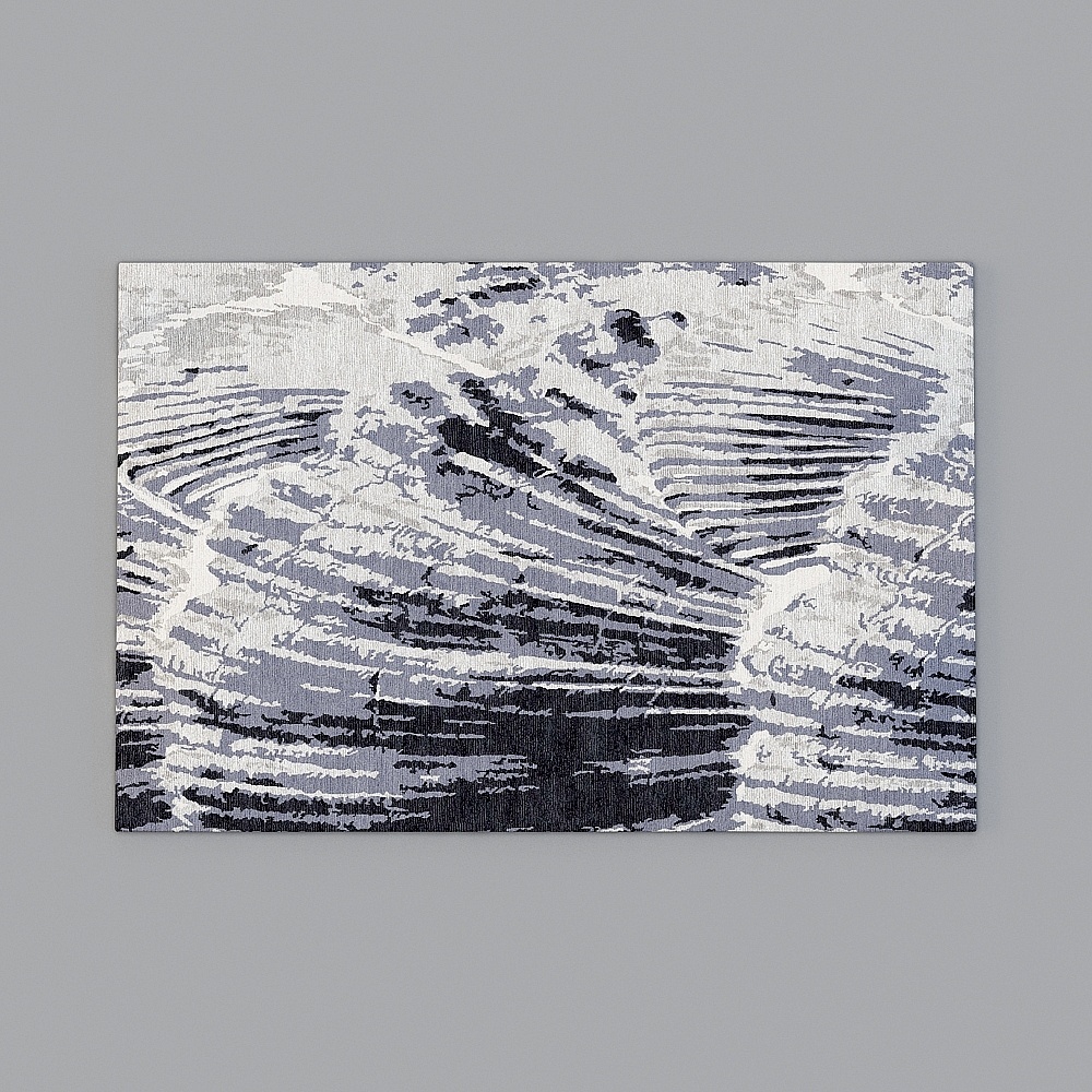 New Chinese cloth art carpet combination 3D model-03