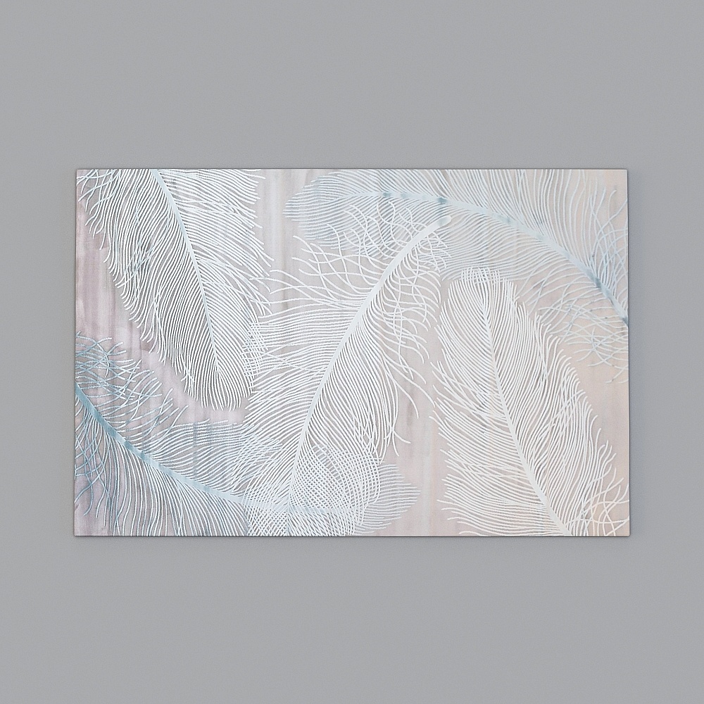 New Chinese cloth art carpet combination 3D model-04