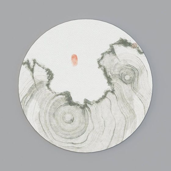 Ink Ripple 3D Model with Eastern Aesthetics