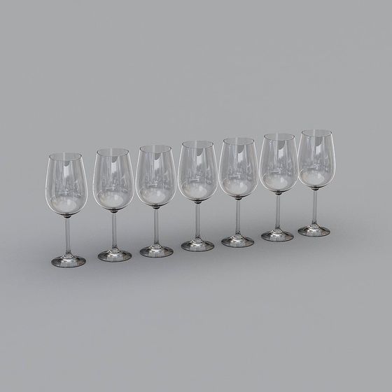 Elegant Glass Cup 3D Model for Exquisite Settings