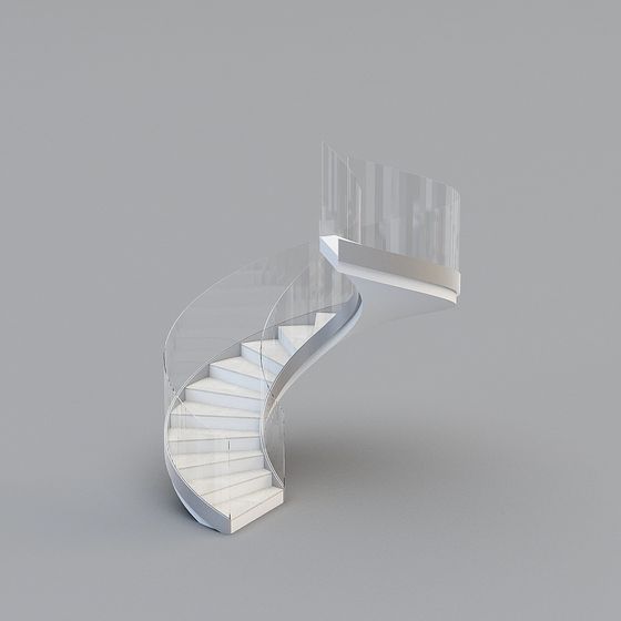 Futuristic Low-Poly 3D Staircase Model